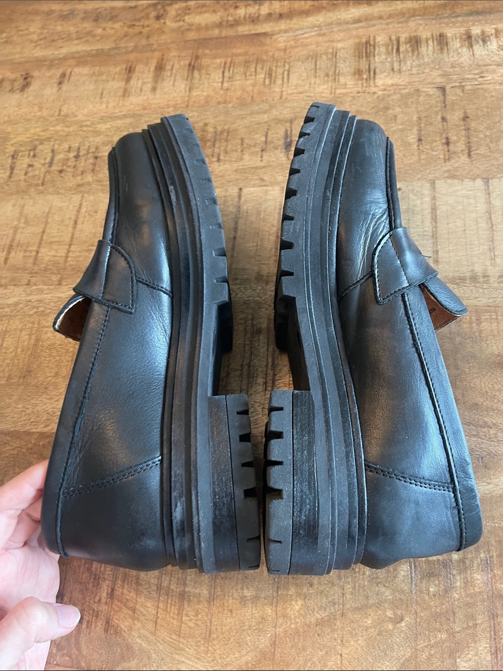 Miz Mooz Legend Loafer 39 Black Platform Chunky 8.5-9 - Picture 11 of 11